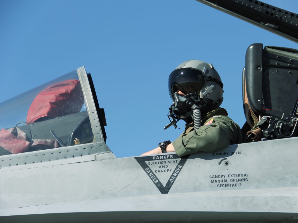 Navy Fighter Pilot in a F-18
